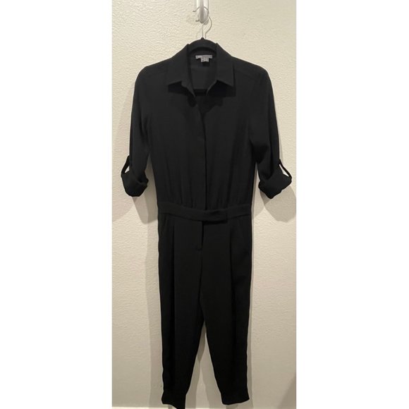 VINCE. Button Down Black Jumpsuit - Picture 4 of 10